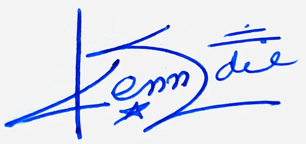 Kennedi signature making ideas handwritten signature example in blue ink