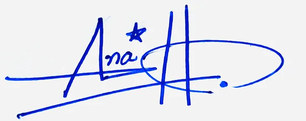 Anahi cursive writing signature ideas handwritten signature example in blue ink