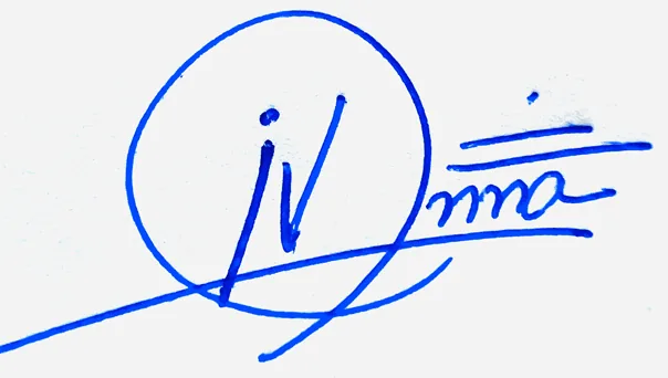 Ivanna cursive writing signature ideas handwritten signature example in blue ink
