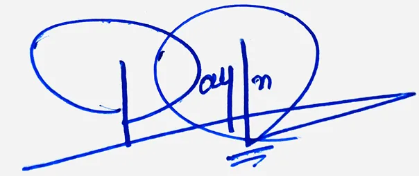 Dylan cursive writing signature ideas handwritten signature example in blue ink