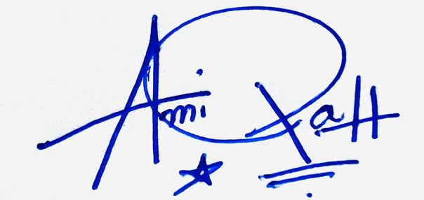 Amirah cursive writing signature ideas handwritten signature example in blue ink