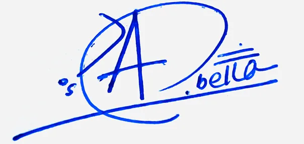 Isabela cursive writing signature ideas handwritten signature example in blue ink