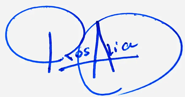 Rosalia cursive writing signature ideas handwritten signature example in blue ink