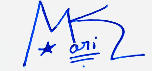 Marie cursive writing signature ideas handwritten signature example in blue ink
