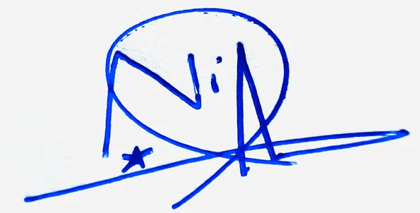 Nia cursive writing signature ideas handwritten signature example in blue ink