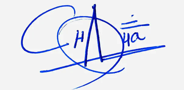 Chaya handwritten signature designer handwritten signature example in blue ink