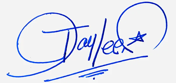 Jayleen handwritten signature designer handwritten signature example in blue ink