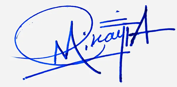 Mikayla handwritten signature designer handwritten signature example in blue ink