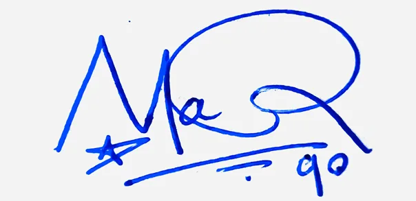 Margo handwritten signature designer handwritten signature example in blue ink