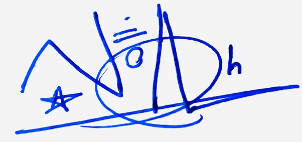 Noah handwritten signature designer handwritten signature example in blue ink