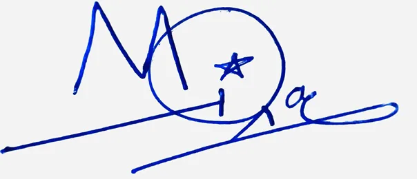 Mara handwritten signature designer handwritten signature example in blue ink