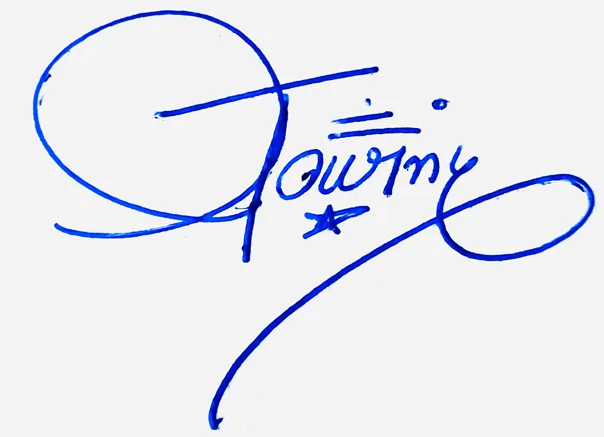 Journi handwritten signature designer handwritten signature example in blue ink