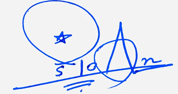Sloan handwritten signature designer handwritten signature example in blue ink