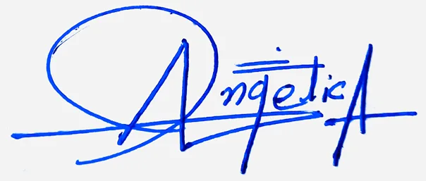 Angelica signature ideas for my name handwritten signature example in blue ink