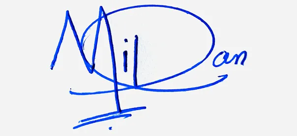 Milan signature ideas for my name handwritten signature example in blue ink