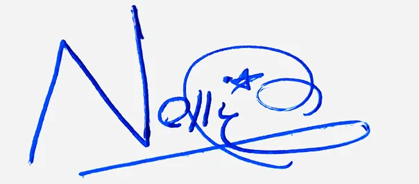 Nellie signature ideas for my name handwritten signature example in blue ink