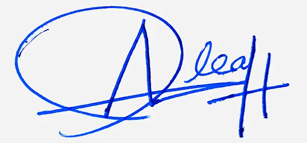 Aleah signature ideas for my name handwritten signature example in blue ink