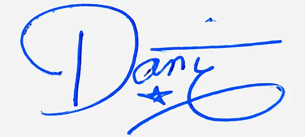 Dani signature ideas for my name handwritten signature example in blue ink