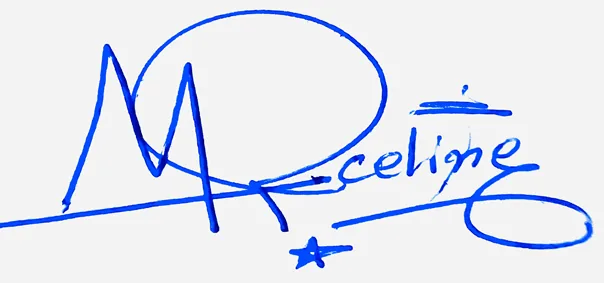 Marceline signature ideas for my name handwritten signature example in blue ink