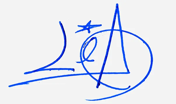 Ila signature ideas for my name handwritten signature example in blue ink