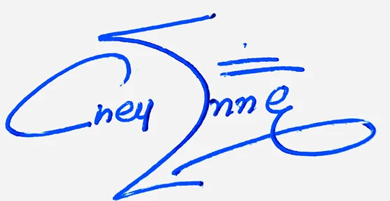 Cheyenne professional signature ideas handwritten signature example in blue ink