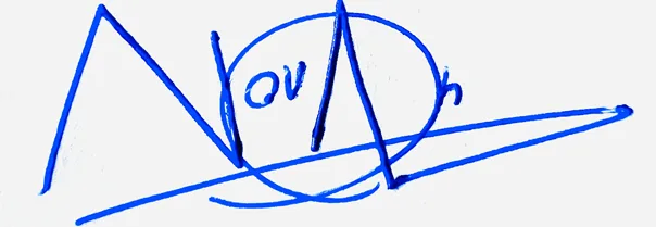 Novah professional signature ideas handwritten signature example in blue ink
