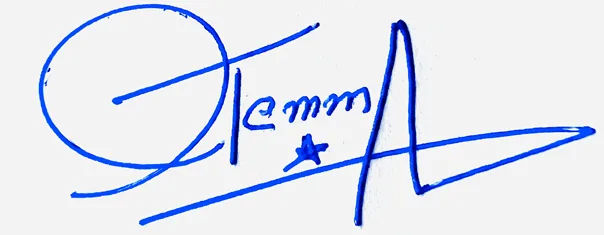 Jemma professional signature ideas handwritten signature example in blue ink