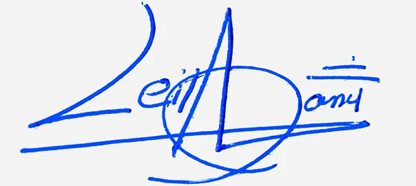 Leilany professional signature ideas handwritten signature example in blue ink