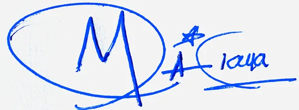 Malaya professional signature ideas handwritten signature example in blue ink