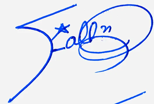 Fallon professional signature ideas handwritten signature example in blue ink