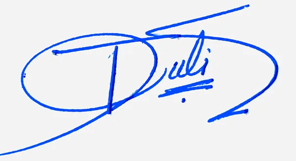 Julie professional signature ideas handwritten signature example in blue ink