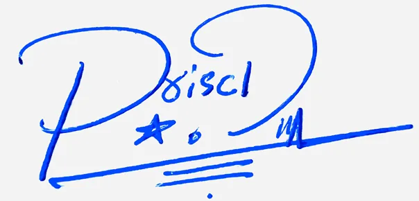 Priscilla professional signature ideas handwritten signature example in blue ink