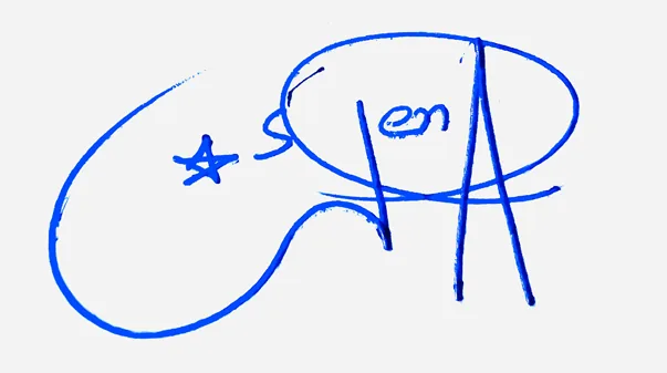 Siena professional signature ideas handwritten signature example in blue ink