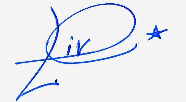 Liv good signature style handwritten signature example in blue ink