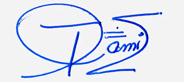 Jamie good signature style handwritten signature example in blue ink