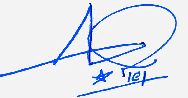 Arlet good signature style handwritten signature example in blue ink