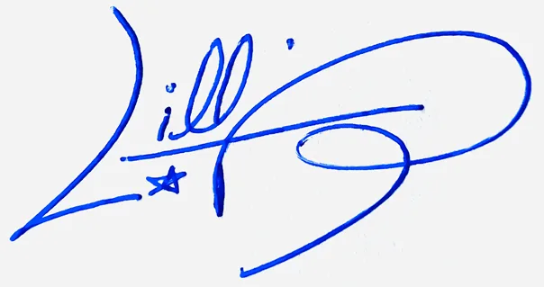 Lillie signature for my name handwritten signature example in blue ink