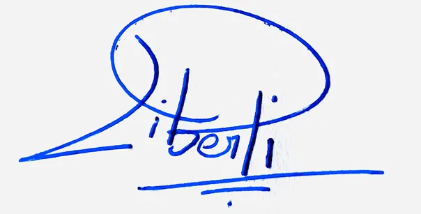 Liberty signature for my name handwritten signature example in blue ink