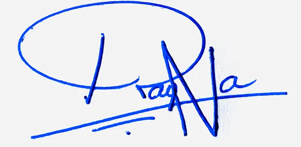 Rayna signature for my name handwritten signature example in blue ink