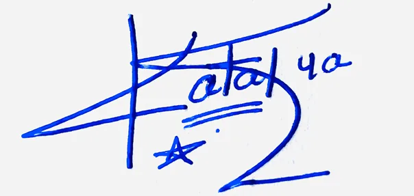 Kataleya signature for my name handwritten signature example in blue ink
