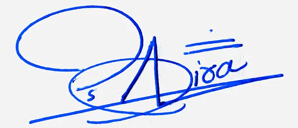 Samira signature for my name handwritten signature example in blue ink