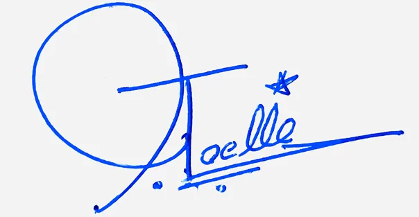 Joelle signature for my name handwritten signature example in blue ink
