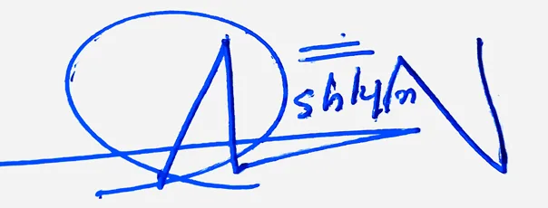Ashlynn signature for my name handwritten signature example in blue ink