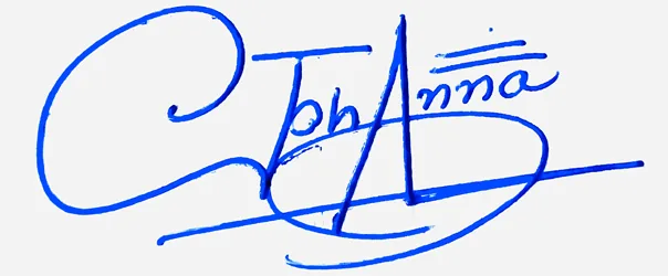 Johanna signature for my name handwritten signature example in blue ink