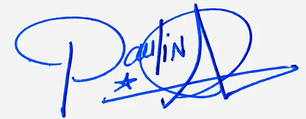Paulina signature for my name handwritten signature example in blue ink
