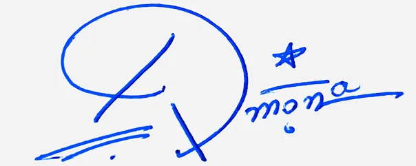 Ramona signature for my name handwritten signature example in blue ink