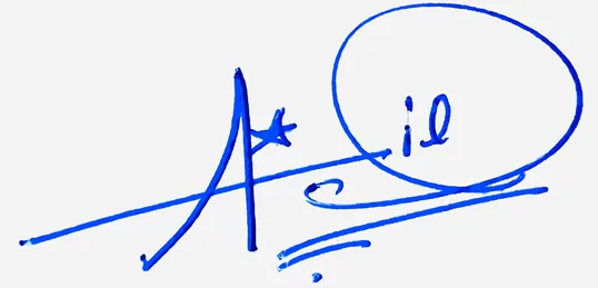 Aila signature for my name handwritten signature example in blue ink
