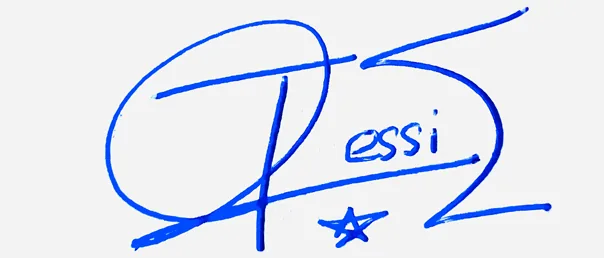 Jessie signature for my name handwritten signature example in blue ink