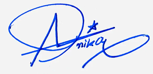 Anika handwritten signature ideas for my name handwritten signature example in blue ink