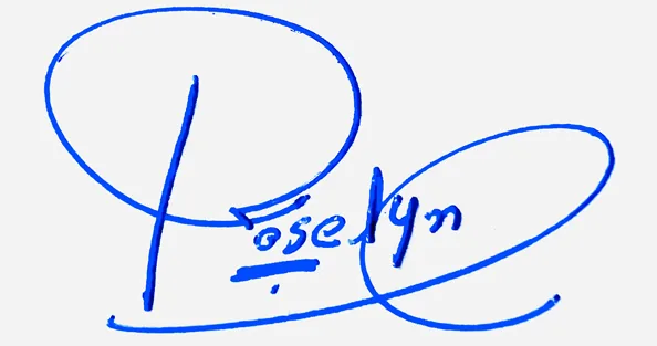 Roselyn handwritten signature ideas for my name handwritten signature example in blue ink